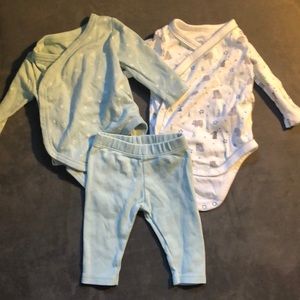 Organic cotton cute mint green set 3 piece Europe